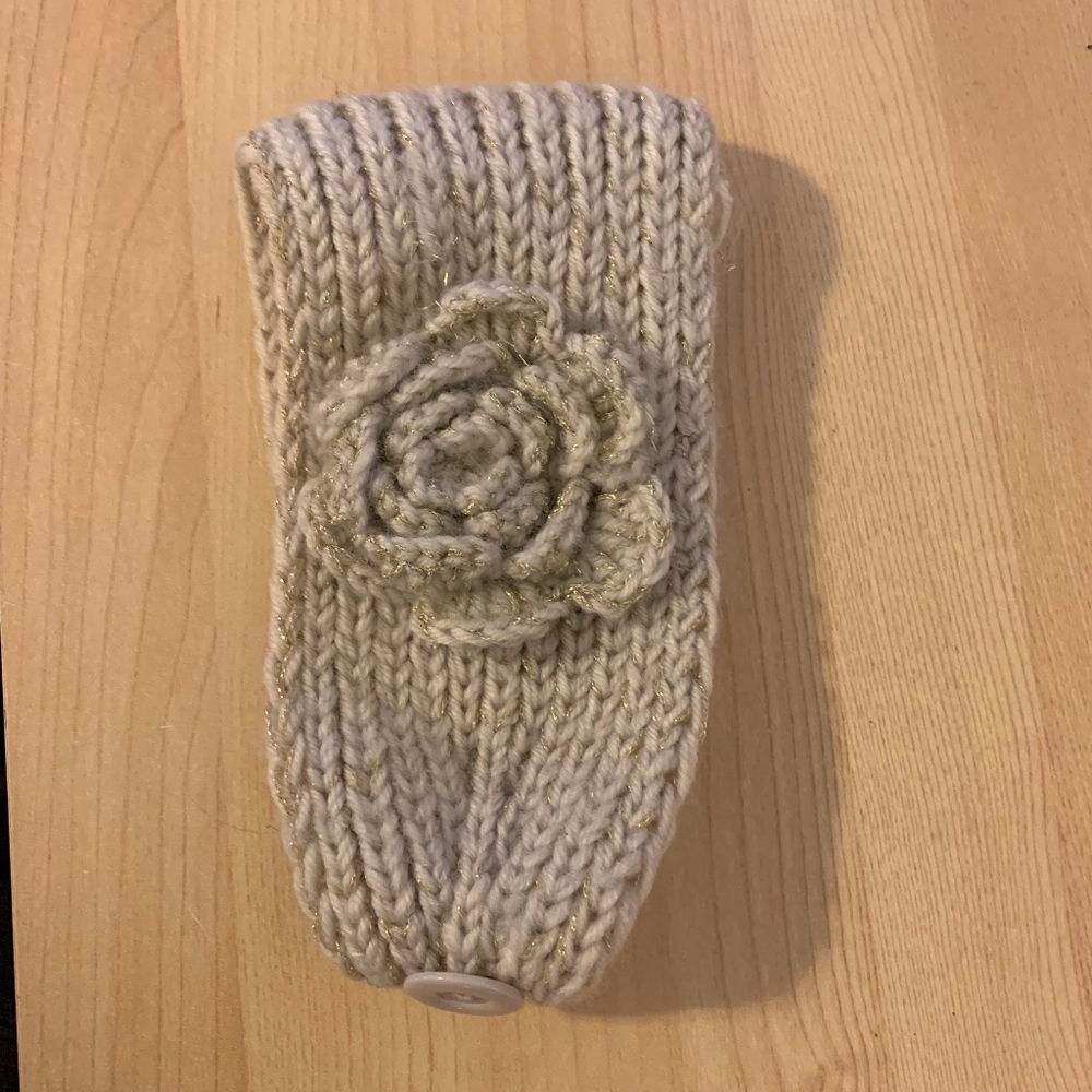 Beige and Gold head wrap